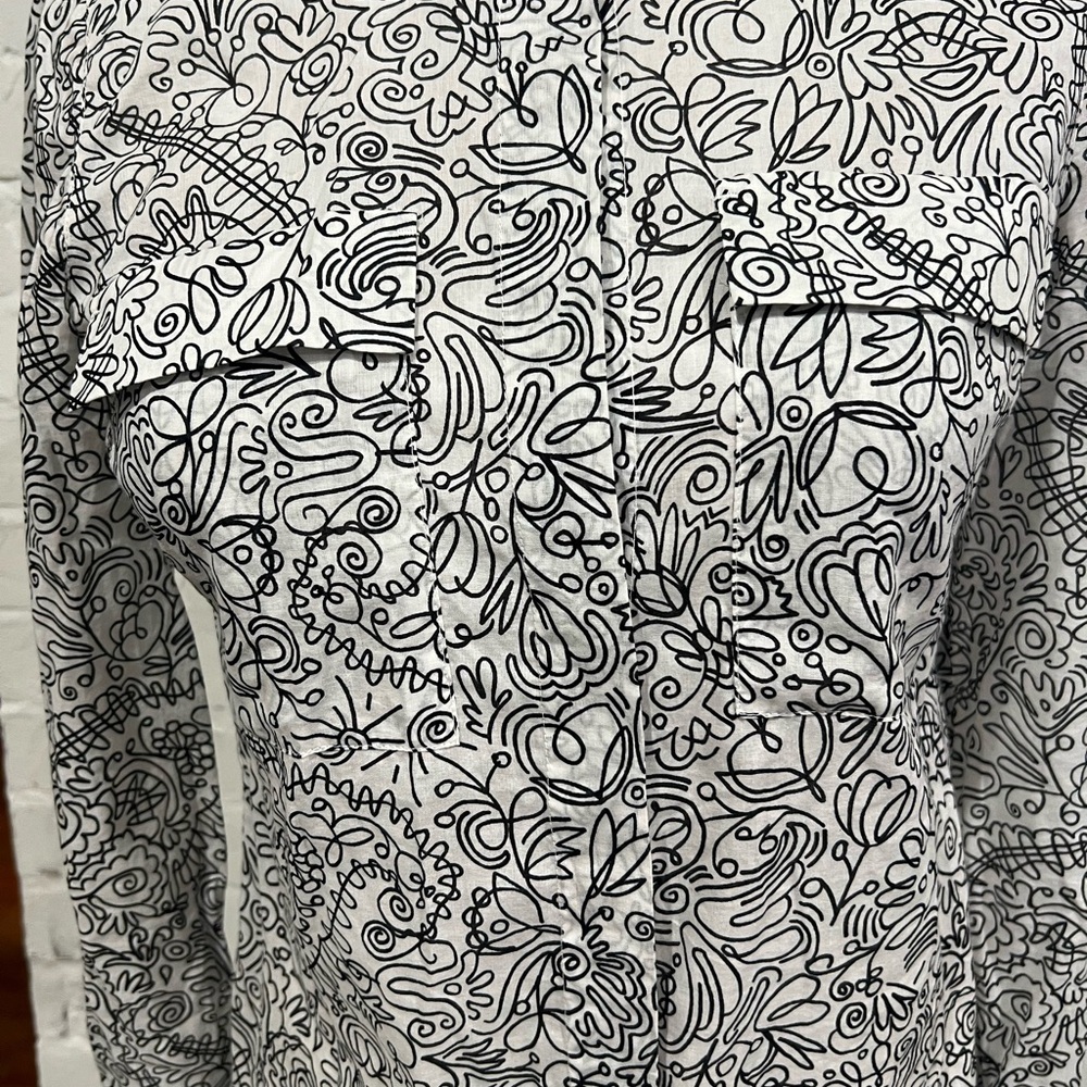 Tory Burch Doodle Print Blouse - Picture 2 of 14